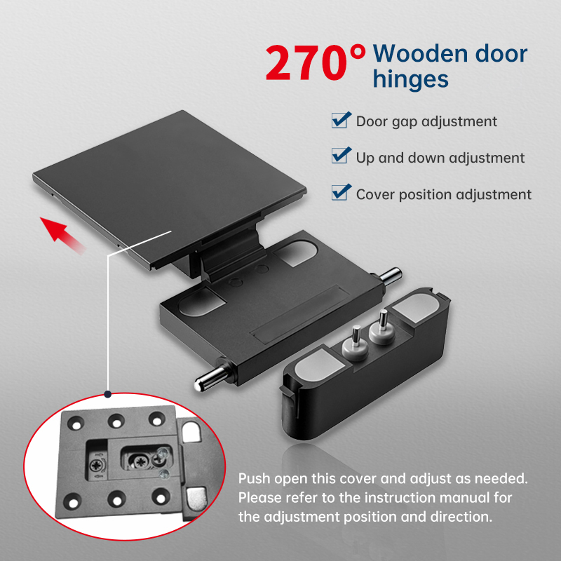 270° WARDROBE FLAT FOLDING ALUMINUM FRAME GLASS DOOR HINGE HARDWARE ACCESSORIES