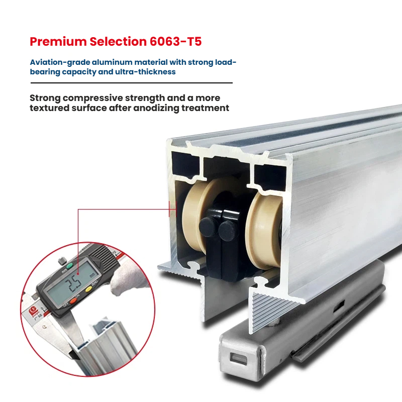 Micro-Gap Quick-Release Hanging Wheel Wooden Door Hardwar