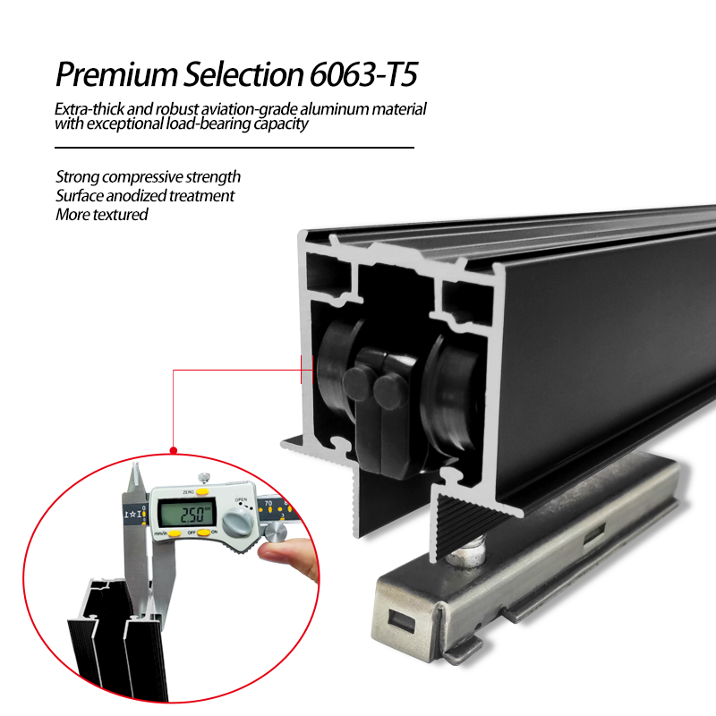 Micro-Gap Quick-Release Hanging Wheel Aluminum Frame Door Hardware