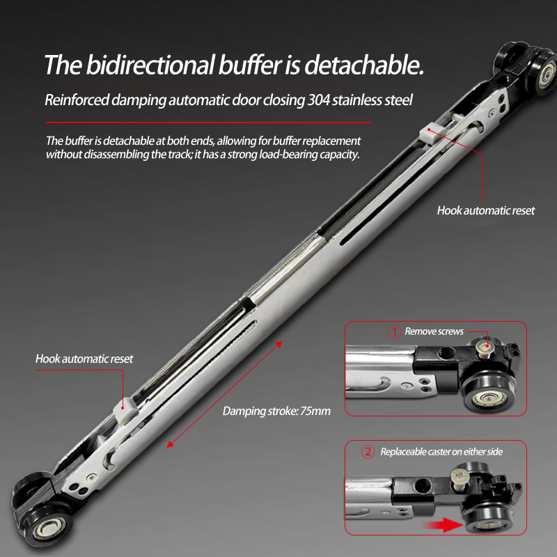 Micro-Seam Quick-Release Hanging Wheel Pocket Door Aluminum Frame Hardware Accessories