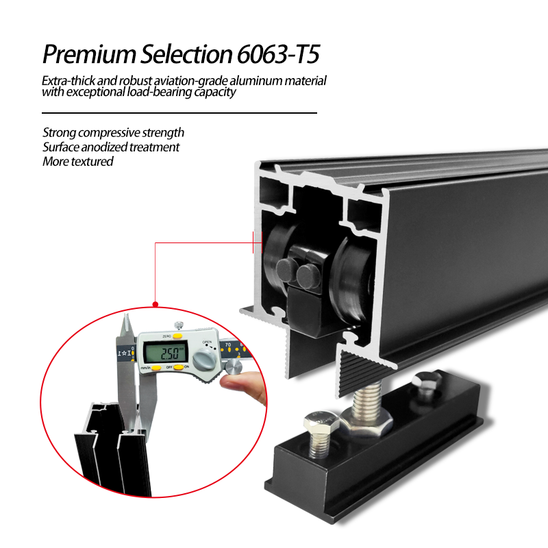 Micro-Seam Quick-Release Hanging Wheel Pocket Door Aluminum Frame Hardware Accessories